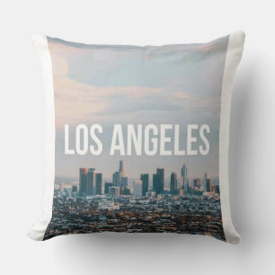 Coussin Paysage urbain rétro de Los Angeles, esthétique de