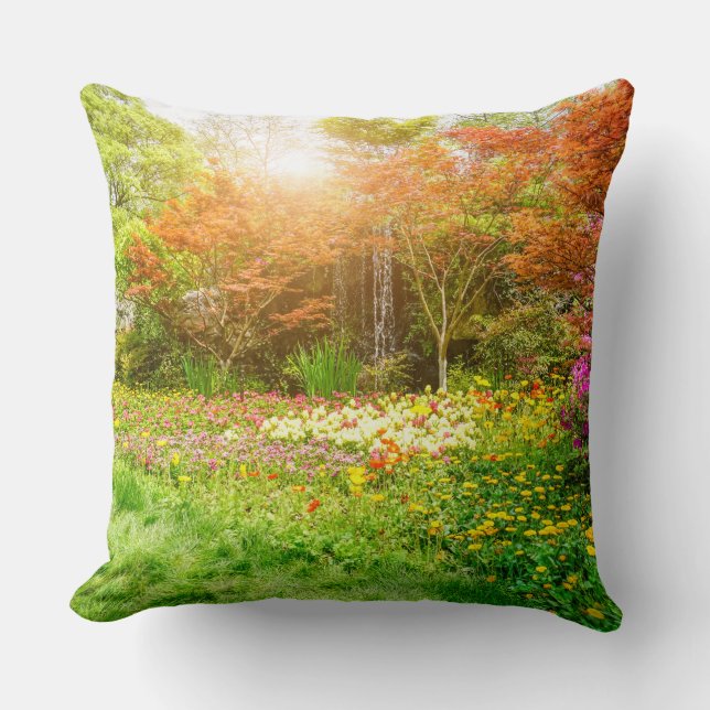 Coussin paysager coloré Pittoresque Waterfall (Recto)