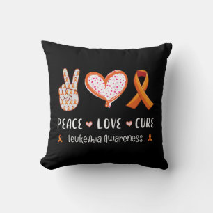 Coussin Peace Love guérison leucémie sensibilisation homme