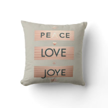 Peace Love Joy | Vacances d'or Rose moderne