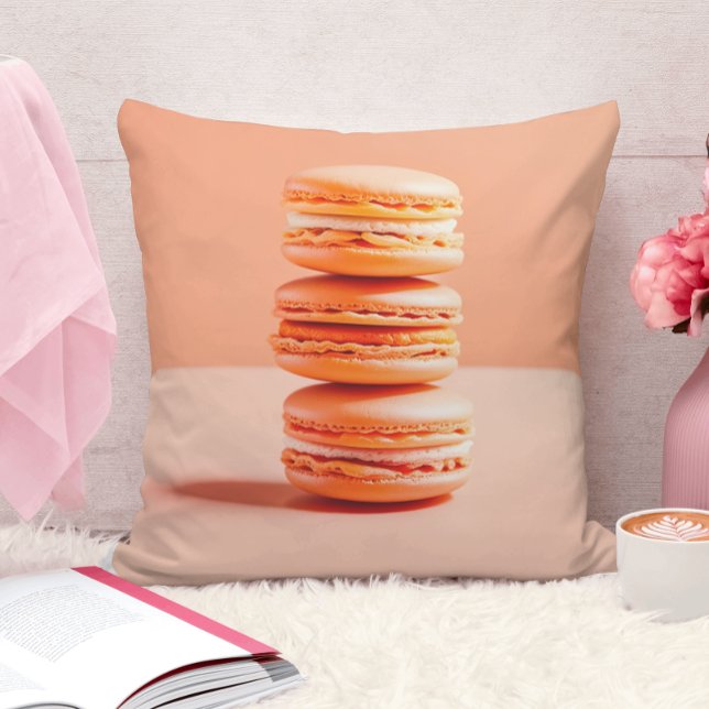 Coussin Peach Fuzz, Macarons, (Créateur téléchargé)