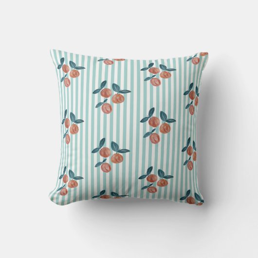Coussin Peach Stripe Agriturismo Thlow Pillow (Recto)