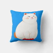 Coussin Peaches, le Chat Sourire (Verso)