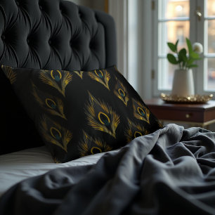 Coussin Peacock Art Déco - Luxe Deco Gold & Grey