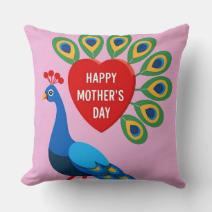 Coussin Peacock : Bonne fête des mères