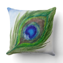 Coussin Peacock Feather