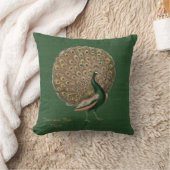 Coussin Peacock Green Emerald 55e anniversaire Mariage (Couverture)