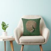 Coussin Peacock Green Emerald 55e anniversaire Mariage (Chaise)