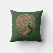 Coussin Peacock Green Emerald 55e anniversaire Mariage (Verso)
