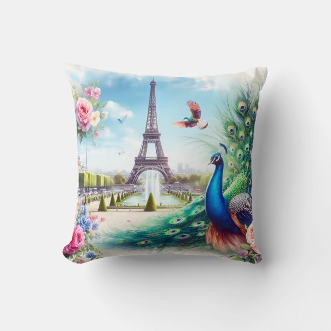 Coussin peacock paris (Recto)