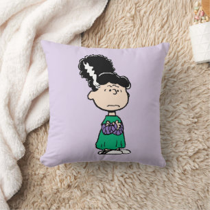 Coussin Peanuts Lucy Mariée de Frankenstein Halloween