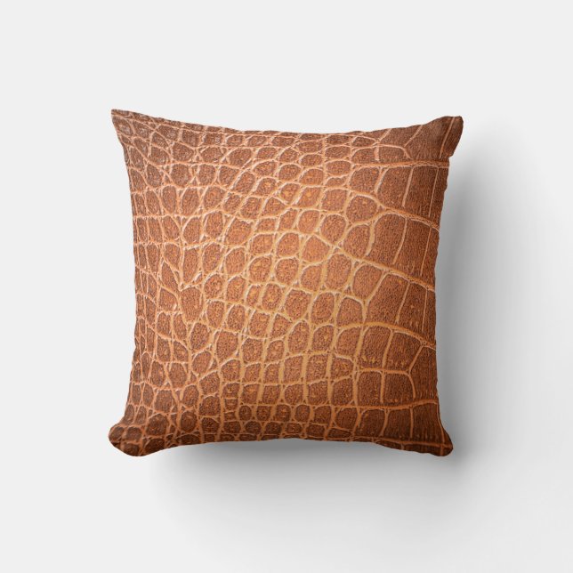 Coussin peau Brown texture cuir fond, abstraite (Recto)