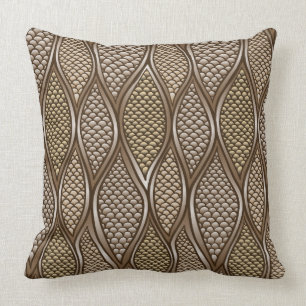 Coussin Peau de serpent stylisée