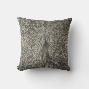 Coussin Peau de vache animale Faux de l'Ouest Imprimer