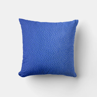 Coussin peau en cuir bleu texture