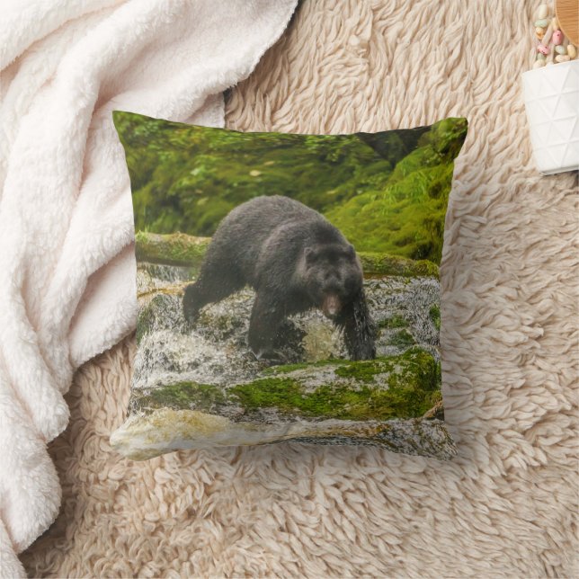 Coussin Pêche à l'ours noir | Qua Creek Colombie-Britanniq (Couverture)