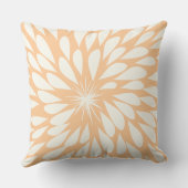 Coussin Pêche Chrysanthemum Floral (Verso)