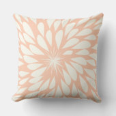 Coussin Pêche Chrysanthemum Floral (Recto)