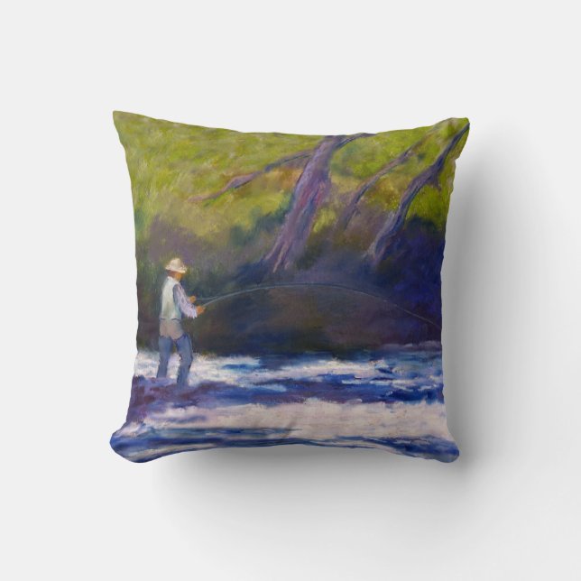 Coussin Pêche de mouche (Recto)