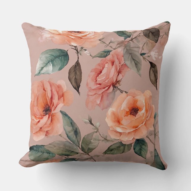 Coussin Pêche florale (Recto)
