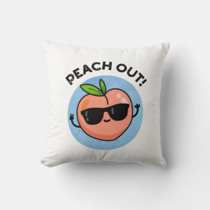 Coussin Pêcher Drôle Fruit Pun