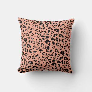 Coussin Pêcher Fuzz et Poster de animal de Cheetah Noir