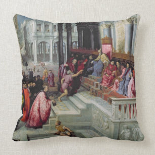 Coussin Pêcheur donnant l'anneau au doge de Venise