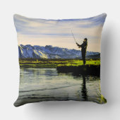 Coussin Pêcheur du lac Mountain (Verso)