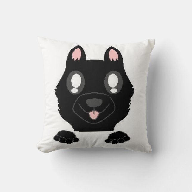 Coussin peeking allemand berger noir (Recto)