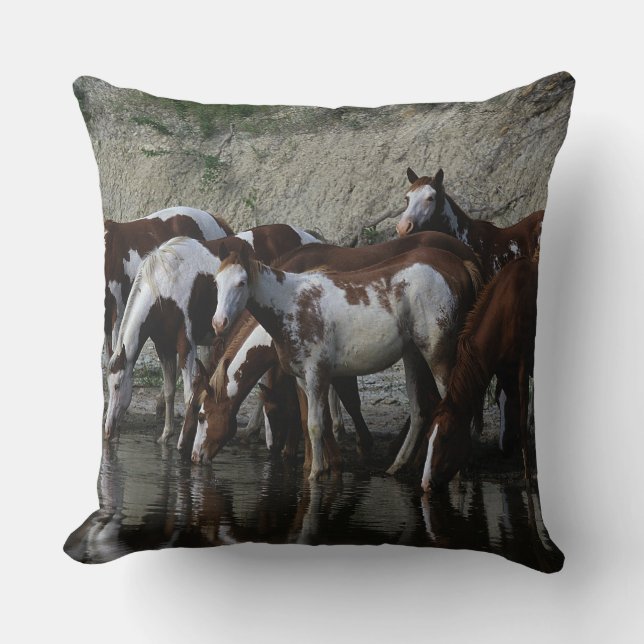 Coussin Peignez le boire de chevaux (Recto)