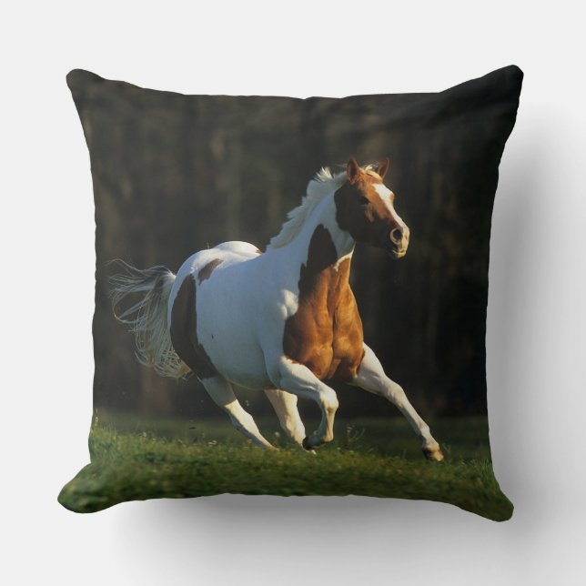 Coussin Peignez le cheval fonctionnant rapidement (Recto)