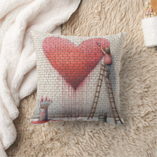 Coussin Peindre une fresque cardiaque