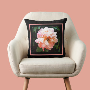 Coussin Peine de printemps romantique en Pêche pâle