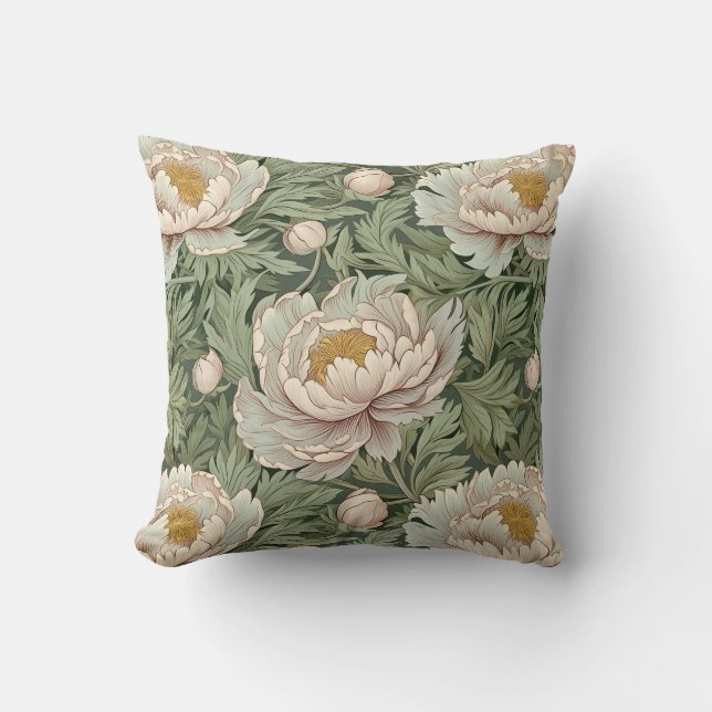 Coussin Peine florale vintage (Recto)