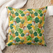 Coussin Peint à la main Motif Tropical été (Couverture)