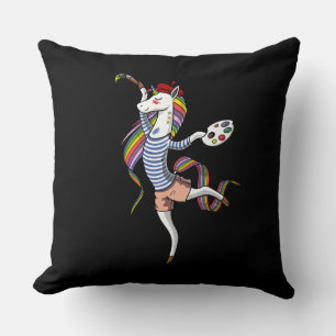 Coussin Peintre Unicorne Artiste Peinture Art Étudiant
