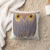 Coussin Peinture à l'aquarelle de hibou coloré (Couverture)