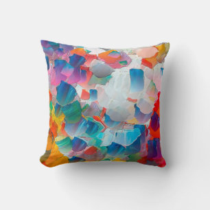 Coussin Peinture à l'huile abstraite. Cadre de conception 