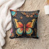 Coussin Peinture à l'huile de néon de papillon bohémien (Couverture)