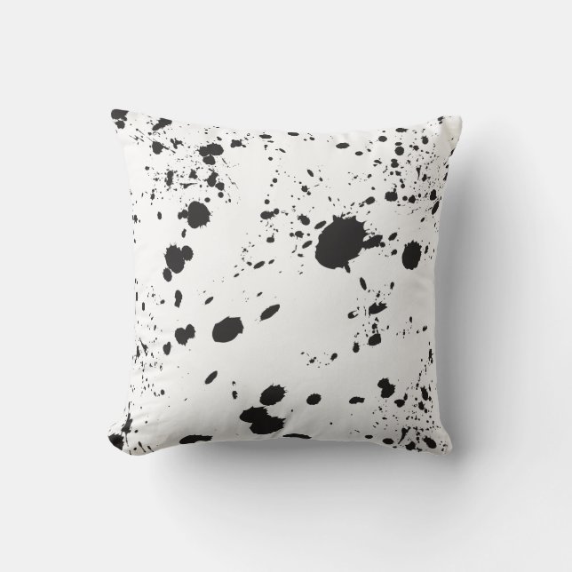 Coussin Peinture à rayures noires (Recto)