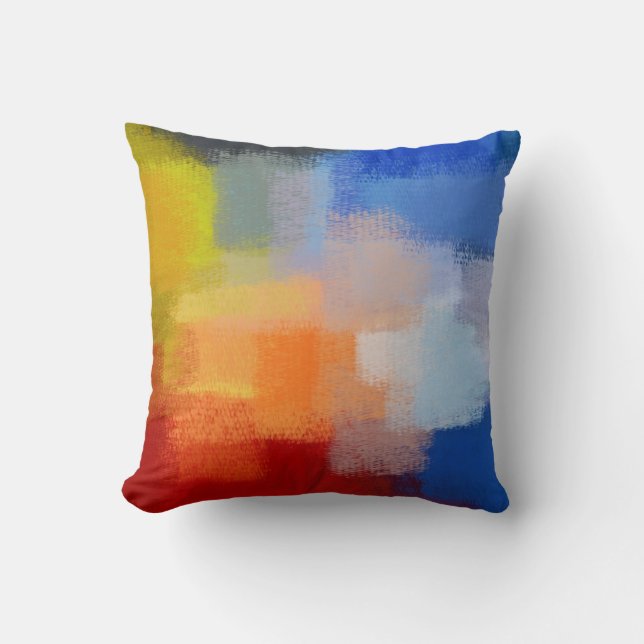 Coussin Peinture Abstraite | Art Abstrait rétro 2 (Recto)