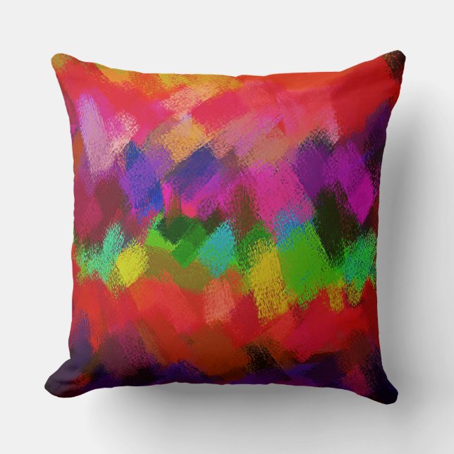 Coussin Peinture Abstraite colorée (Recto)