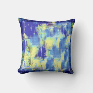 Coussin Peinture abstraite de scène hivernale Beaux-Arts