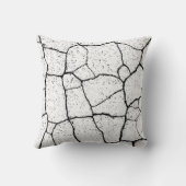 Coussin Peinture abstraite en noir et blanc (Verso)