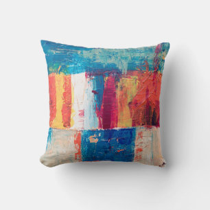 Coussin Peinture abstraite multicolore