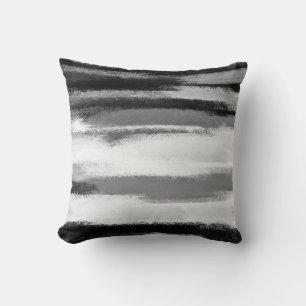 Coussin Peinture Abstraite Noir et Blanc 53