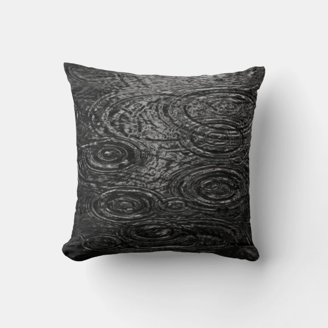 COUSSIN PEINTURE ABSTRAITE NOIRE ET BLANCHE (Recto)
