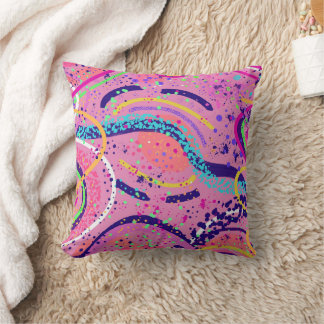 Coussin Peinture abstraite Pink Flow State