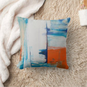 Coussin Peinture acrylique Abstraite bleu clair (Couverture)