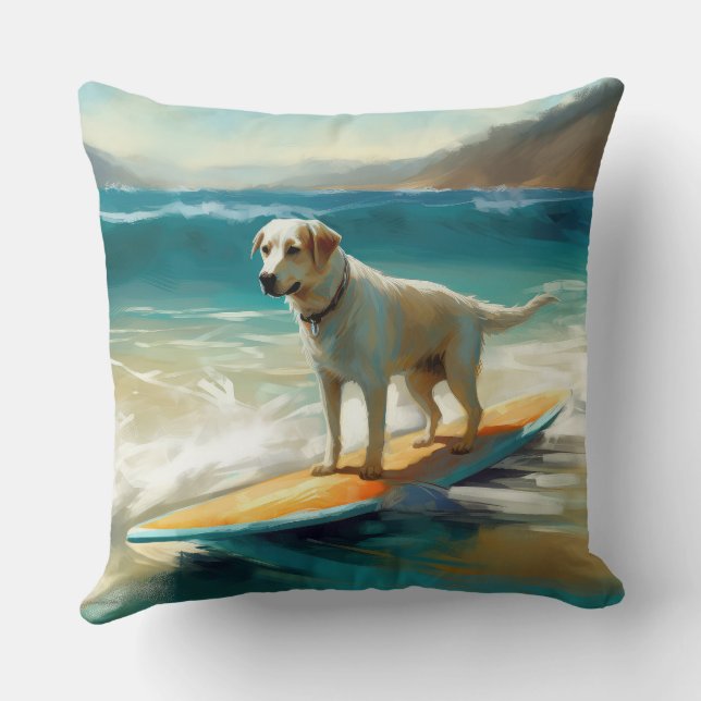 Coussin Peinture Anatolie Shepherd Beach Surf (Verso)